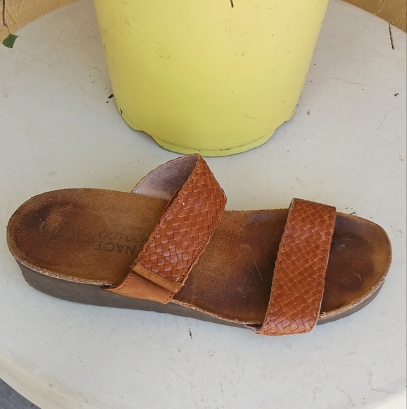 NAOT Brown Leather Women's Sandal - Picture 1 of 4